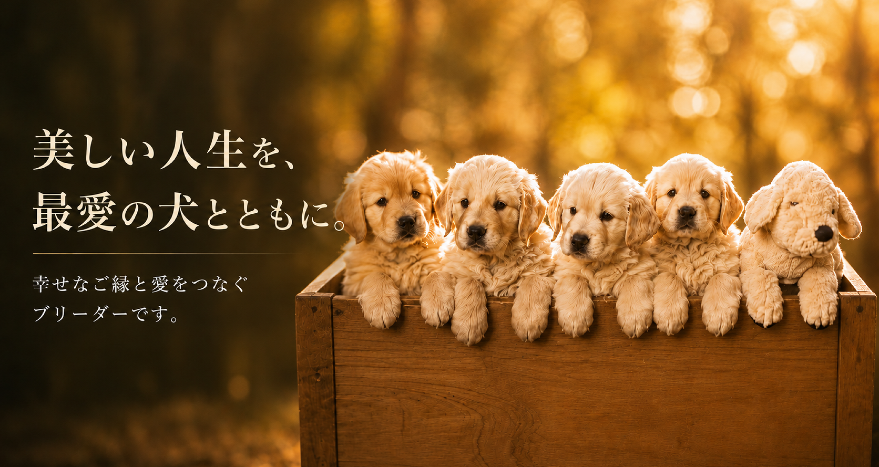 寄り添う大型犬と子犬